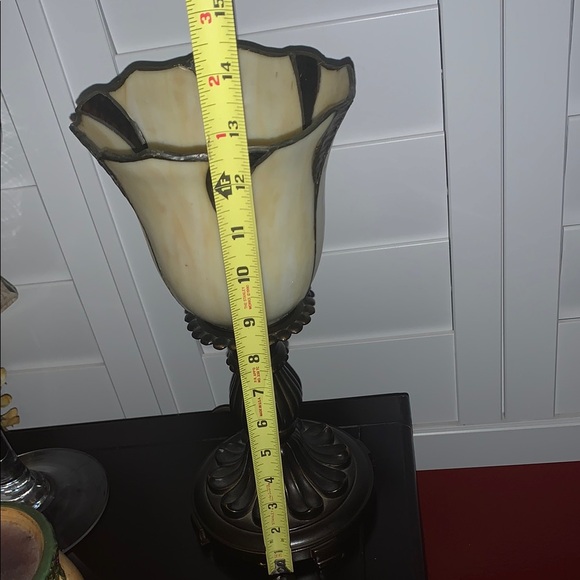 Cream and Brown Decorative Accent Lamp - Picture 2 of 4